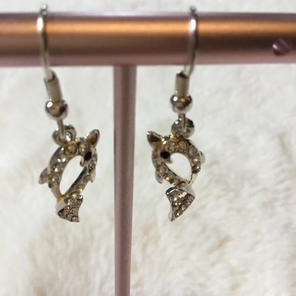 Silver Dolphin Earrings - Picture 2 of 7